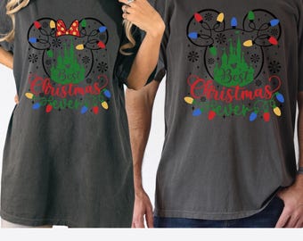 Disney Mickey Minnie Weihnachtshemd, bestes Weihnachten aller Zeiten, Disney Schloss Weihnachtshemd, Disney Familie Weihnachtshemd, Disney Weihnachten 2025