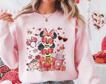 Valentine Magical Land Sweatshirt, Disney Love Sweater, Mickey and Minnie Disneyland Valentine Hoodie