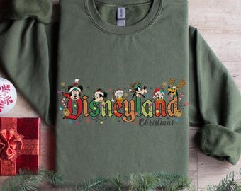 Disneyland Weihnachten Sweatshirt mit Mickey und Friends, Disney Family Trip