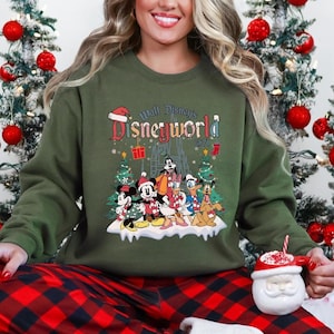 Walt Disney's Disneyworld 1971 Sweatshirt, Disney Family Matching Christmas Sweatshirt, Merry Christmas 2024 Sweat, Disney Christmas Sweater