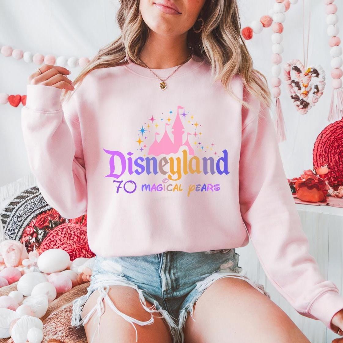 Retro Disneyland 70th Anniversary Sweatshirt, 70 Magical Years