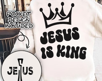 Jesus is king Sweatshirt, Jesus Hoodie, Christian Hoodie, Christian Merch, Trendy Christian Sweatshirt, Christian Sweatshirt, Jesus Lover