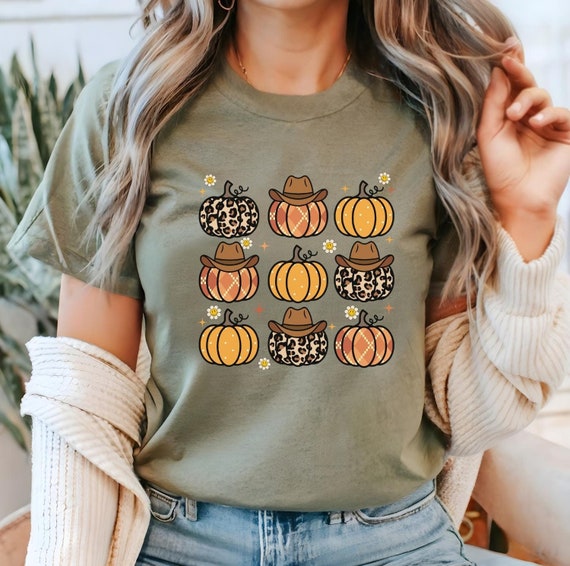 Western Fall Shirt, Howdy Pumpkin, Halloween Sweatshirt, Western T-Shirt, Cowboy Shirt, Fall Shirts, Fall Cowgirl Shirt, Autumn Harvest Top