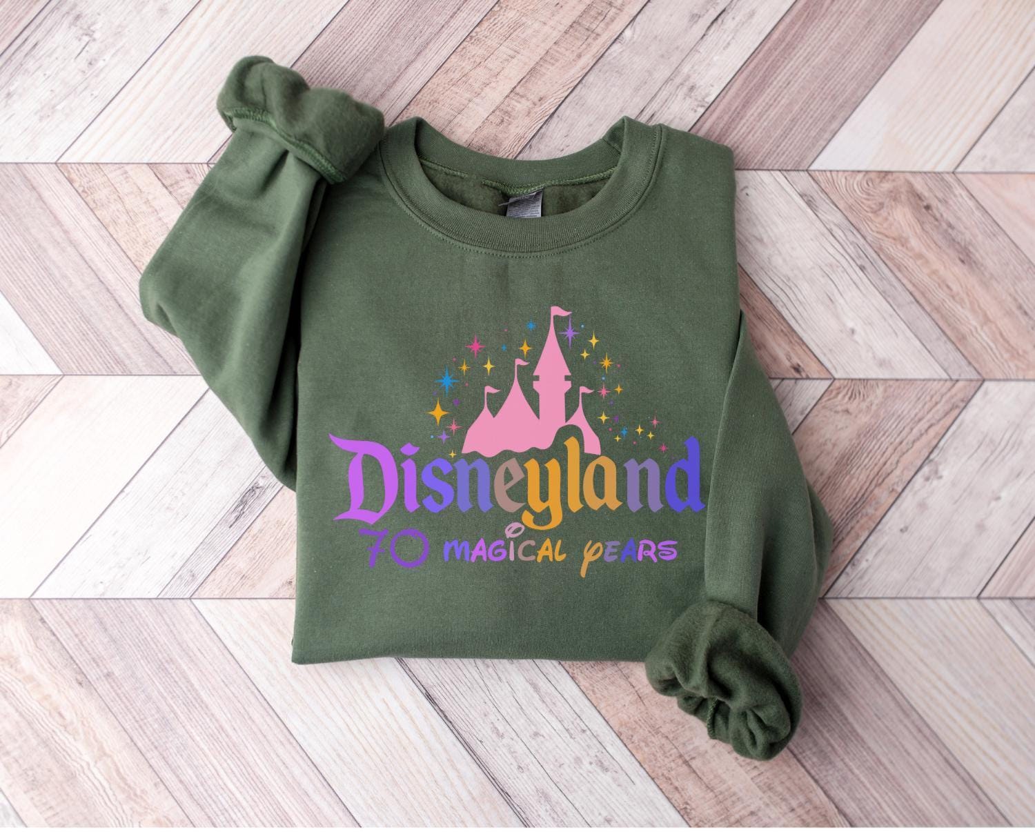 Retro Disneyland 70th Anniversary Sweatshirt, 70 Magical Years 