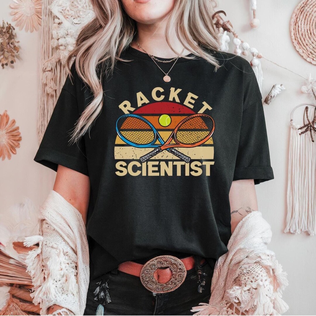 Funny Racket Funny Racket Scientist Shirt, Funny Pickleball Racket Shirt ...