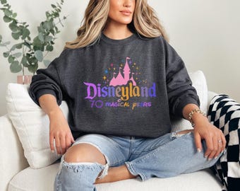 Retro Disneyland 70th Anniversary Sweatshirt, 70 Magical Years 