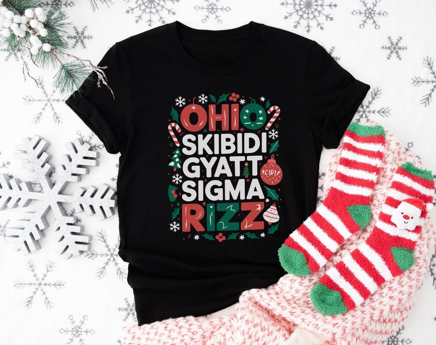 Sigma Riiz Ohio Skibidi Gyatt Sigma Rizz T-shirt, Funny Ohio Meme Shirt, Rizz Em ...