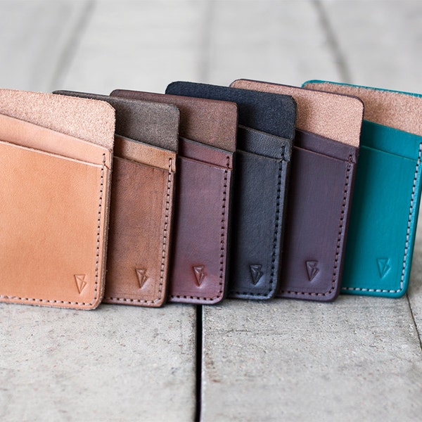 Slim Leather Wallet, Hand Dyed & Finished // "slim" by fullgive.