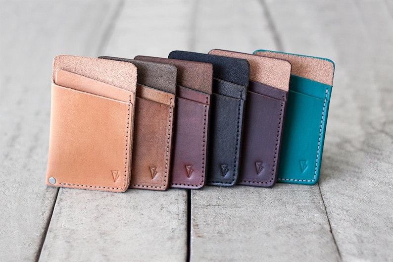 Slim Leather Wallet, Hand Dyed & Finished // slim by fullgive. image 1