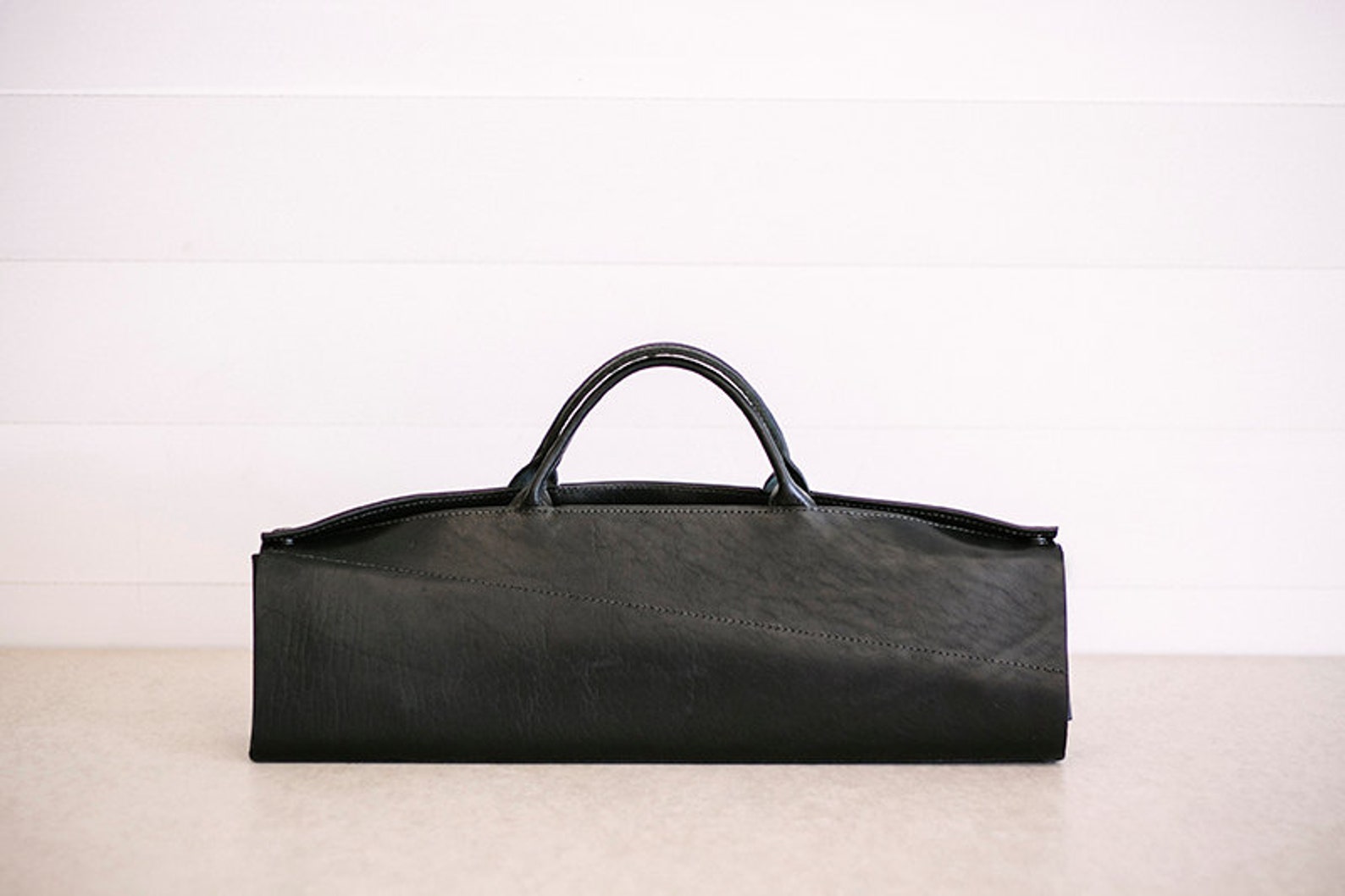 Leather Knife Bag // Knife Tote by Fullgive in Black Etsy