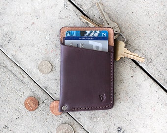 Slim Leather Wallet  // "slim" by fullgive in plum