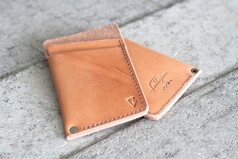 Slim Leather Wallet, Hand Dyed & Finished // slim by fullgive. image 4
