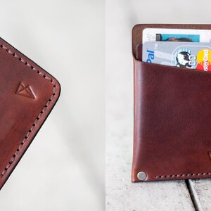 Leather Wallet slim by fullgive in english tan image 4