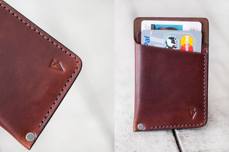 Leather Wallet slim by fullgive in english tan image 4