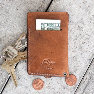 Slim Leather Wallet, Hand Dyed & Finished // slim by fullgive. image 3