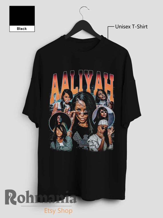 Aaliyah T Shirt, Retro R&B Hip Hop Music Fan Merch Shirt
