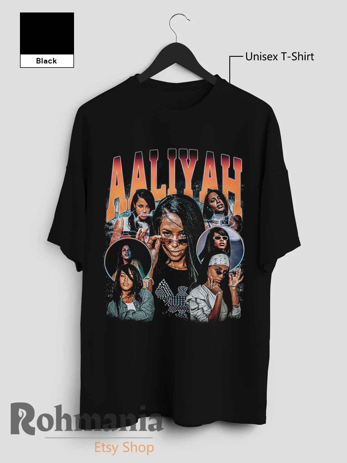 Aaliyah T Shirt, Retro R&B Hip Hop Music Fan Merch Shirt