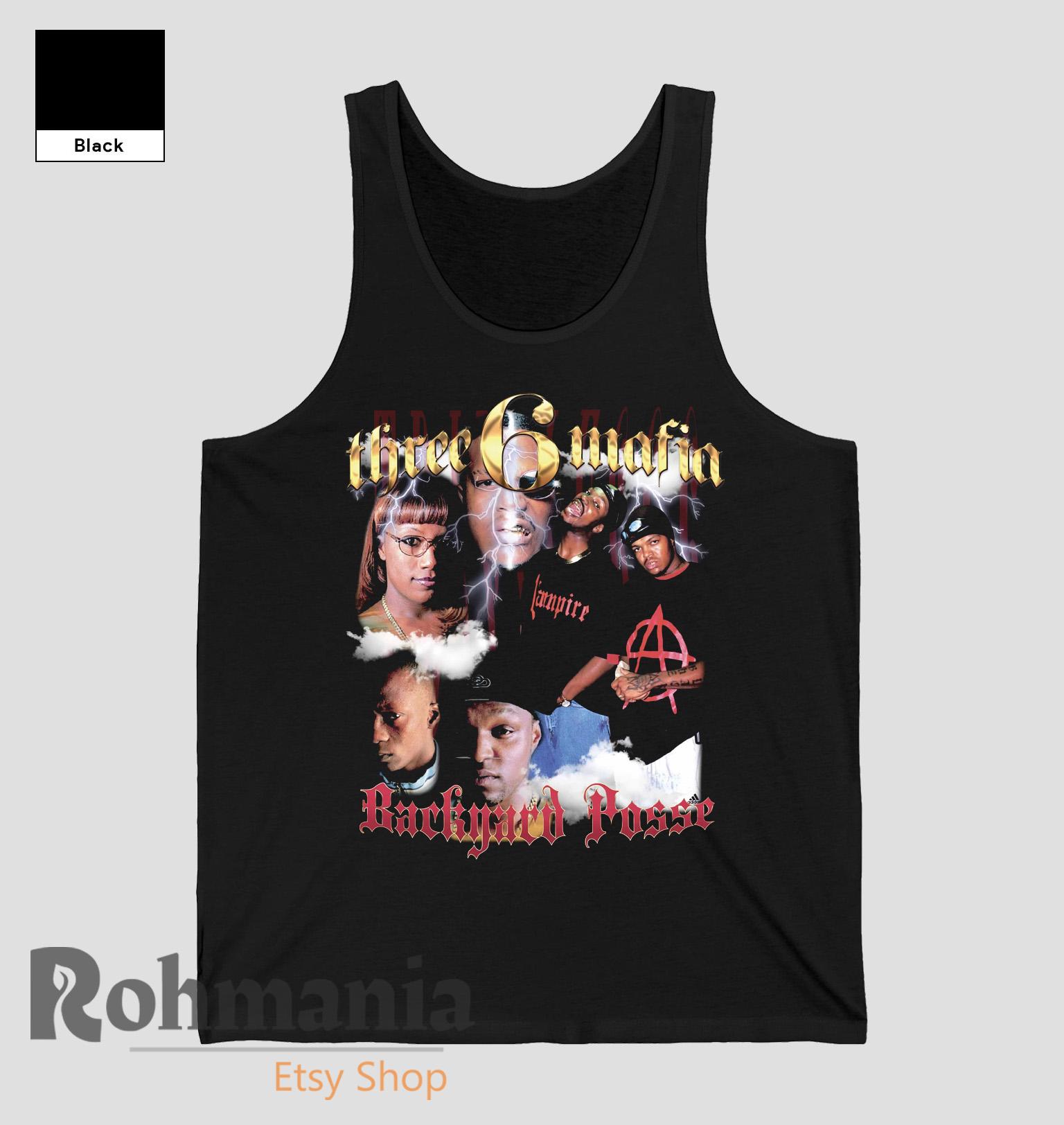 Three 6 Mafia T-shirt: 90s Retro Hip Hop Rap Music Fan Merch Shirt