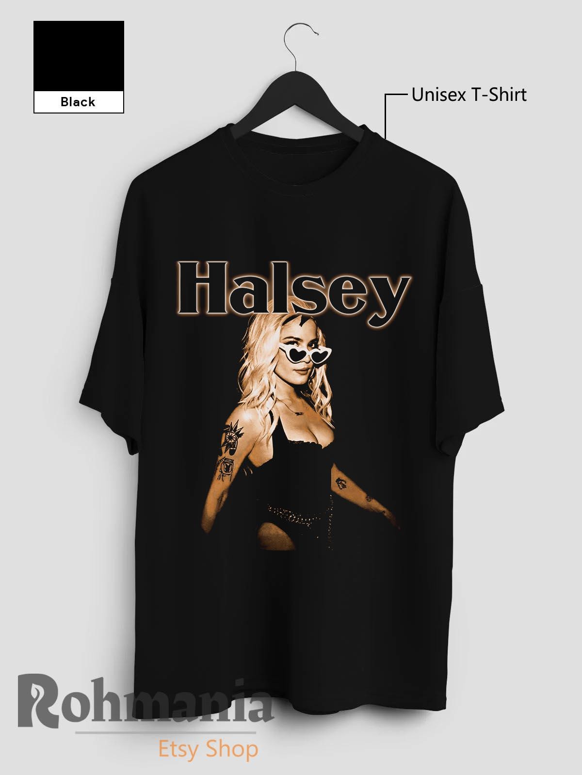 Koszulka Halsey, Koszulka Halsey Photoshoot, Pop Rap Hip Hop Music Merch Retro 90s Shirt, Spersonalizowana Casual Unisex T-shirt