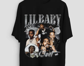 Lil Baby T Shirt, Rap Hip Hop Music Shirt, Personalizowany Casual T-Shirt