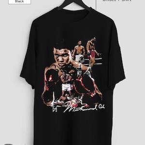 Camiseta de Muhammad Ali, camiseta deportiva de boxeo de cabra, camiseta informal retro personalizada de los 90