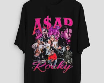 Maglietta ASAP Rocky Pretty Flacko, maglietta rap hip hop retrò, felpe