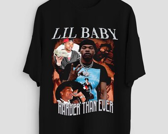 Lil Baby 'Harder Than Ever' T-Shirt: 90s Retro Rap Hip Hop Music Merch Shirt