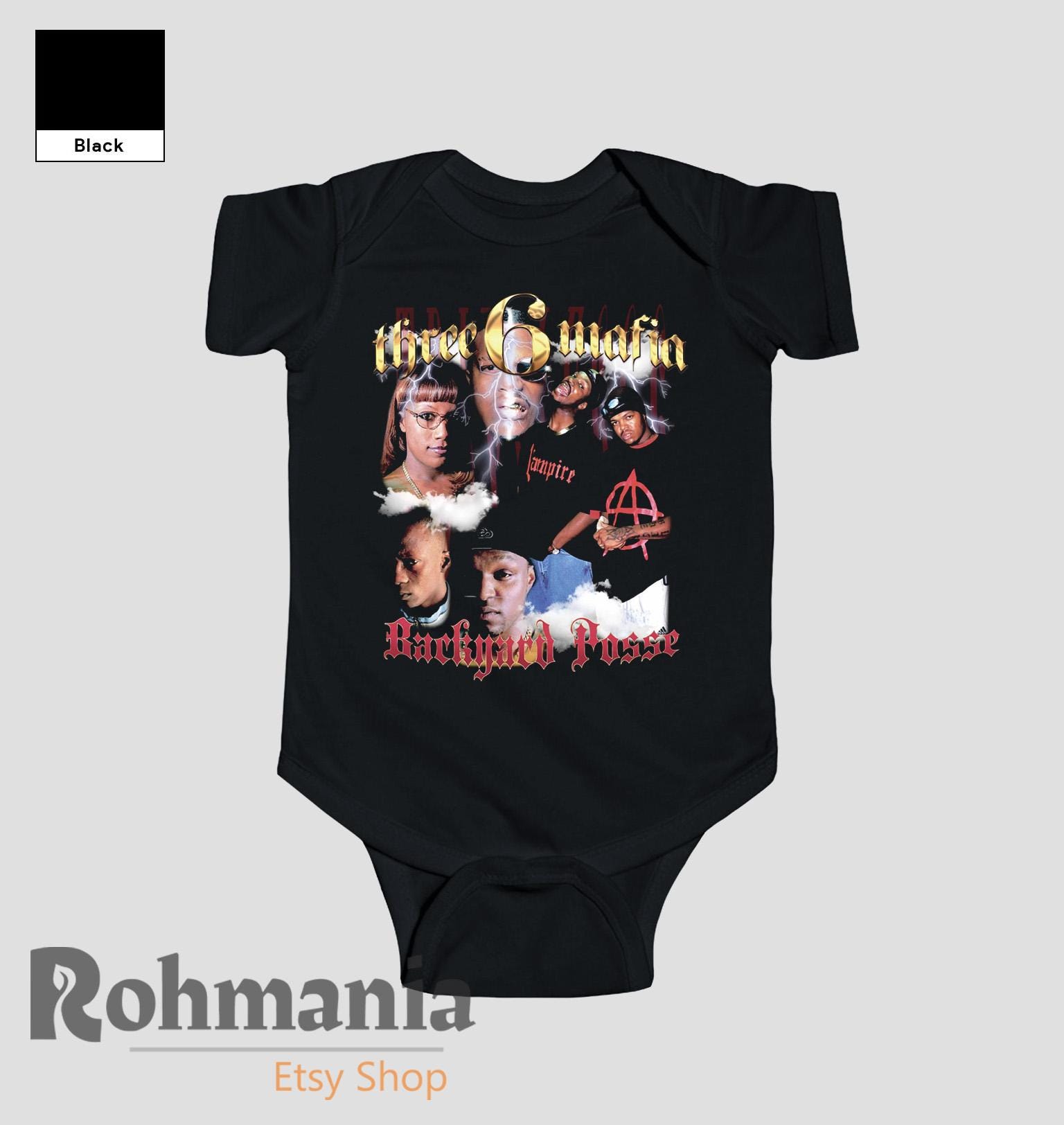 Three 6 Mafia T-shirt: 90s Retro Hip Hop Rap Music Fan Merch Shirt