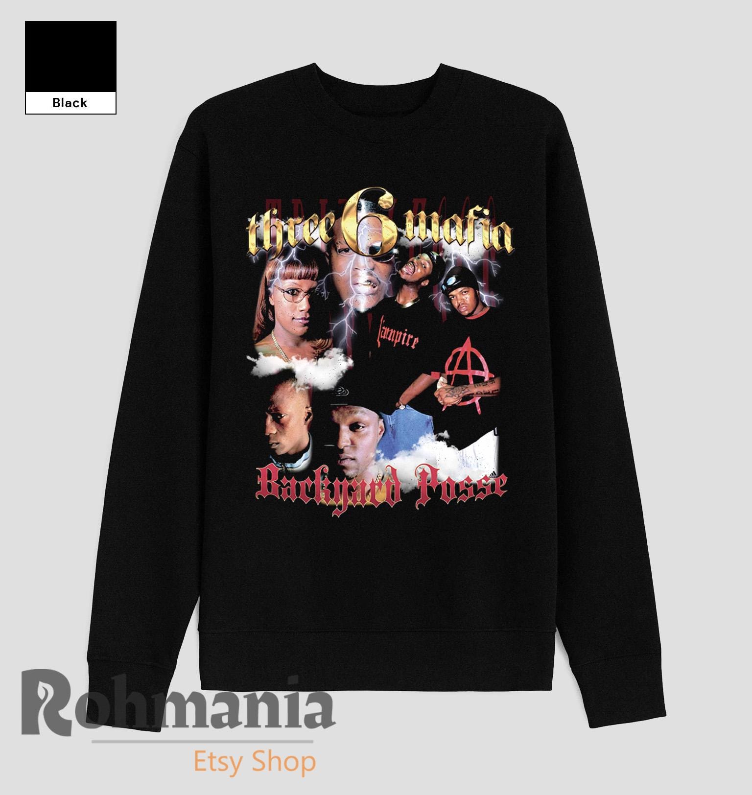 Three 6 Mafia T-shirt: 90s Retro Hip Hop Rap Music Fan Merch Shirt