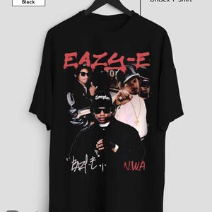 Eazy-E T-Shirt, Eazy E Rapper Hip Hop Musik Merch Shirt, Retro 90er Jahre personalisiertes lässiges T-Shirt