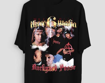 Three 6 Mafia T-Shirt: 90s Retro Hip Hop Rap Music Fan Merch Shirt, Sweatshirts