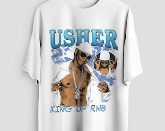 Usher T Shirt, 90s Retro R&B Hip Hop Music Merch Shirt, Sweatshirts Hoodie