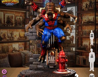 Arachnidman Monster - 32mm, 40mm (MCP Scale), or 75mm Miniature, 16k Definition