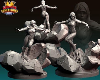 Transparent Woman 2 - 32mm, 40mm (MCP Scale), or 75mm Miniature, 16k Definition