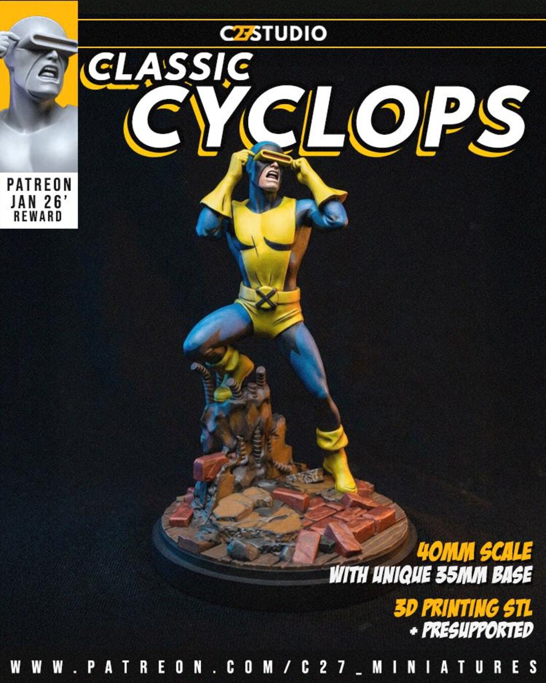 Biclops, Classic - 32mm, 40mm (MCP Scale), or 75mm Miniature, 16k ...