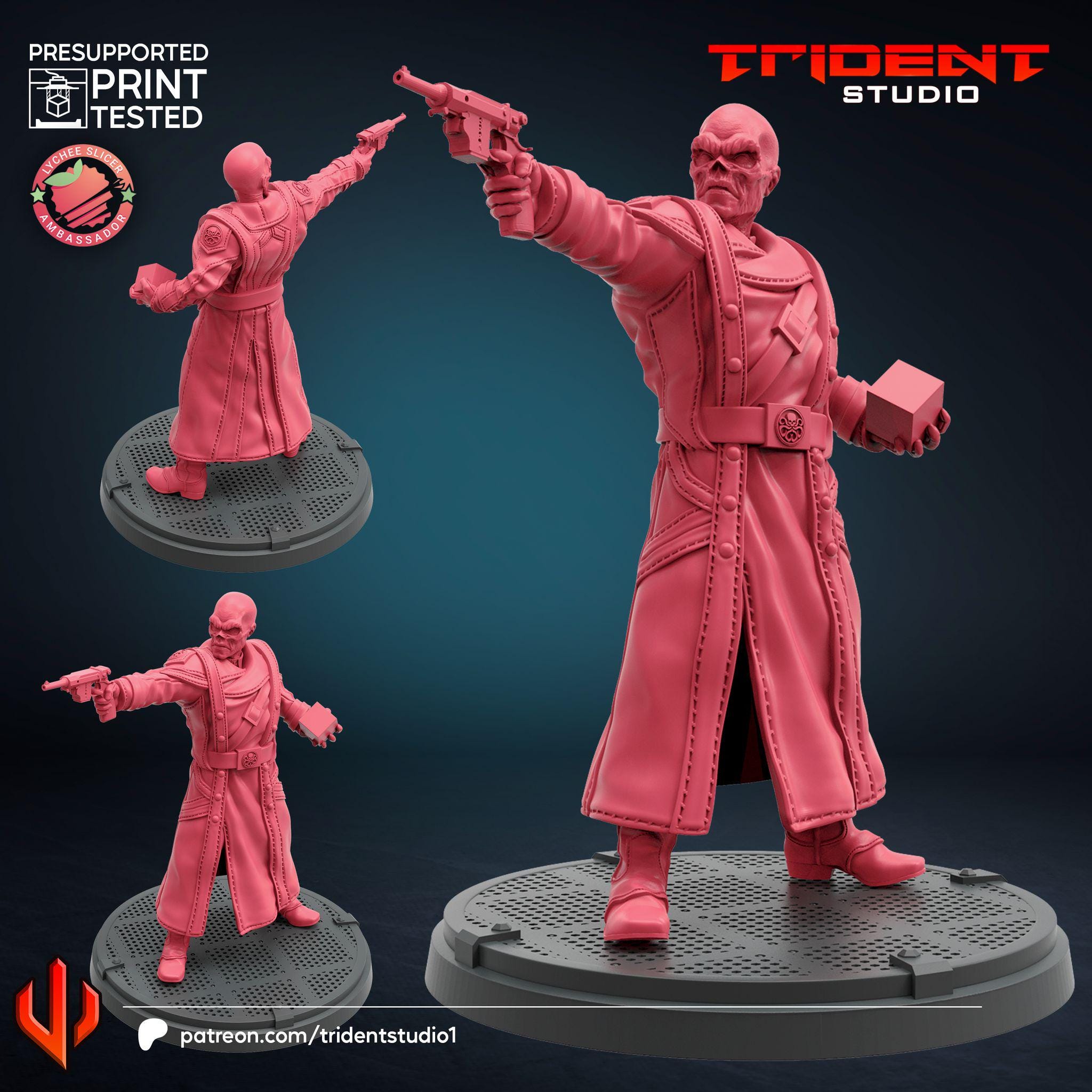 Crimson Skull 2 - 32mm, 40mm (MCP Scale), or 75mm Miniature, 16k