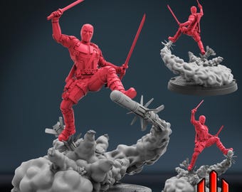 Livepool 4 - 32mm, 40mm (MCP Scale), or 75mm Miniature, 16k Definition