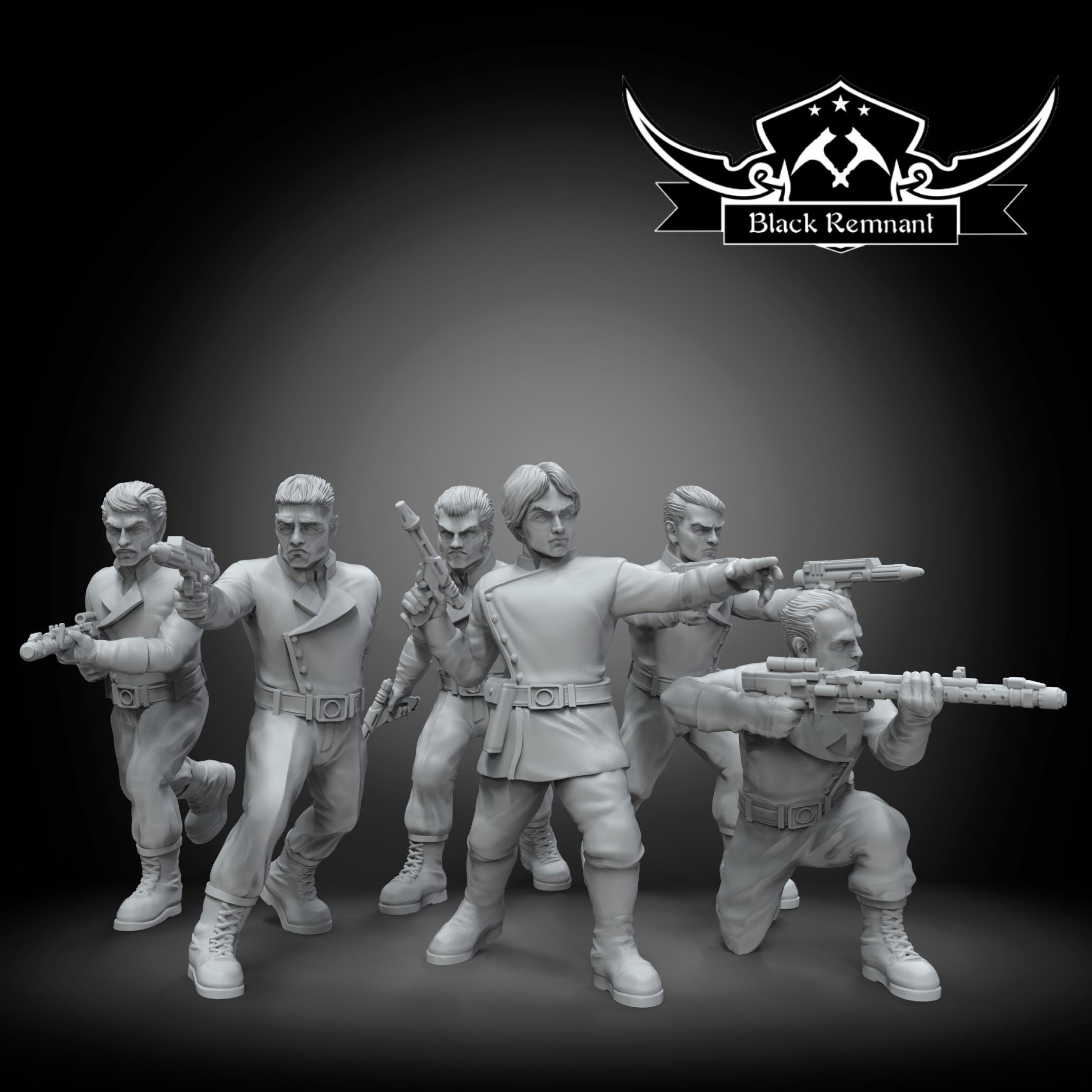 Rogue Coresec Corsec Forces - Star Wars - 35mm (legion), 40mm (shatterpoint), or 75mm ...