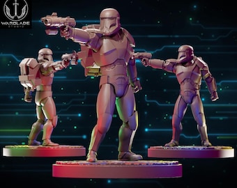 Comandantes duplicados - Star Wars - Miniatura de 35 mm (Legion), 40 mm (Shatterpoint) o 75 mm, definición 16k