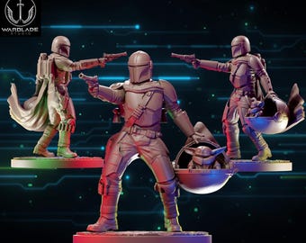 Mandolin & Baby - Star Wars - 35mm (Legion), 40mm (Shatterpoint), or 75mm Miniature, 16k Definition