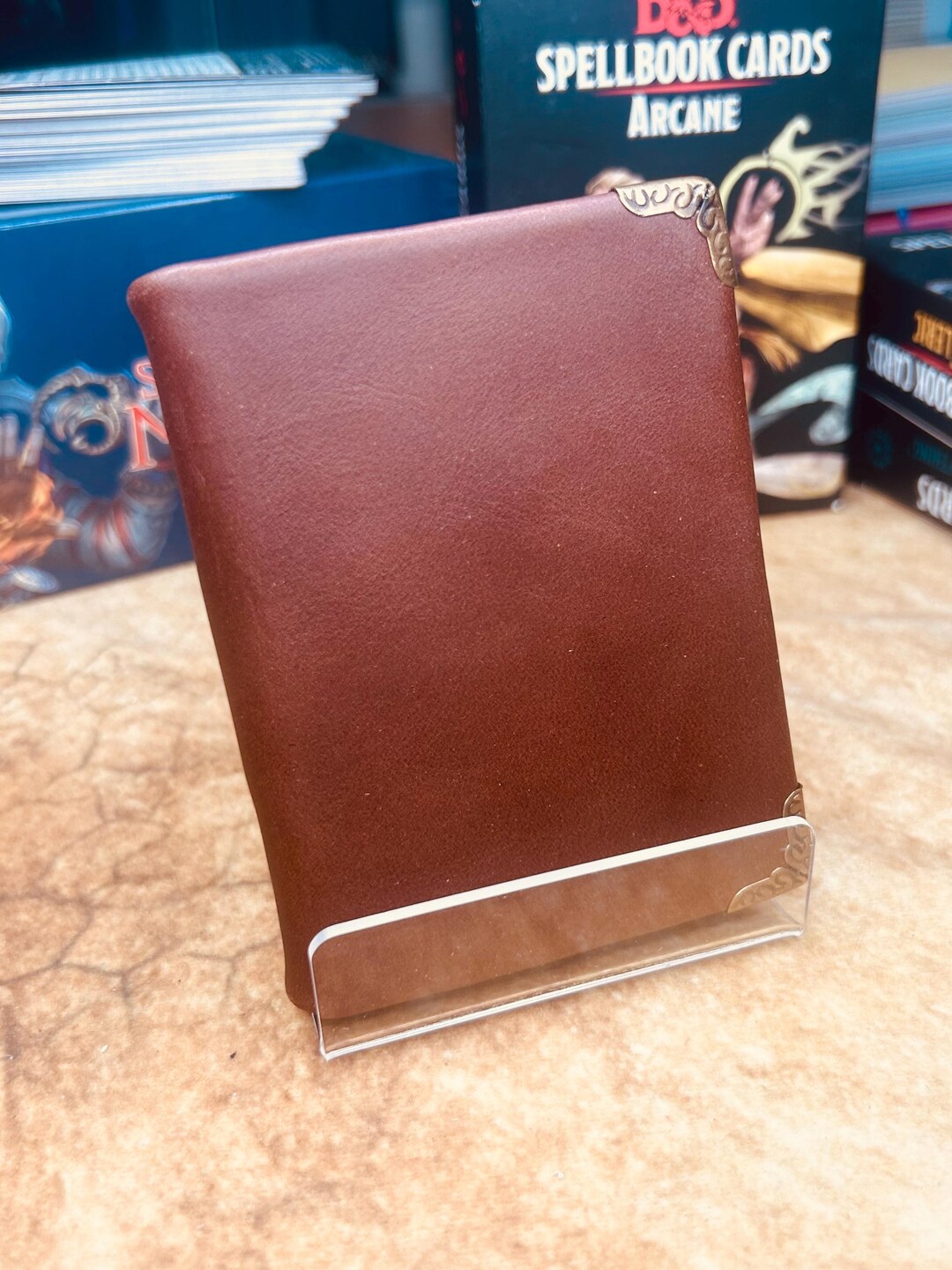 Distressed Terracotta Leather 1 Insert Mini Spellbook for D&D ...