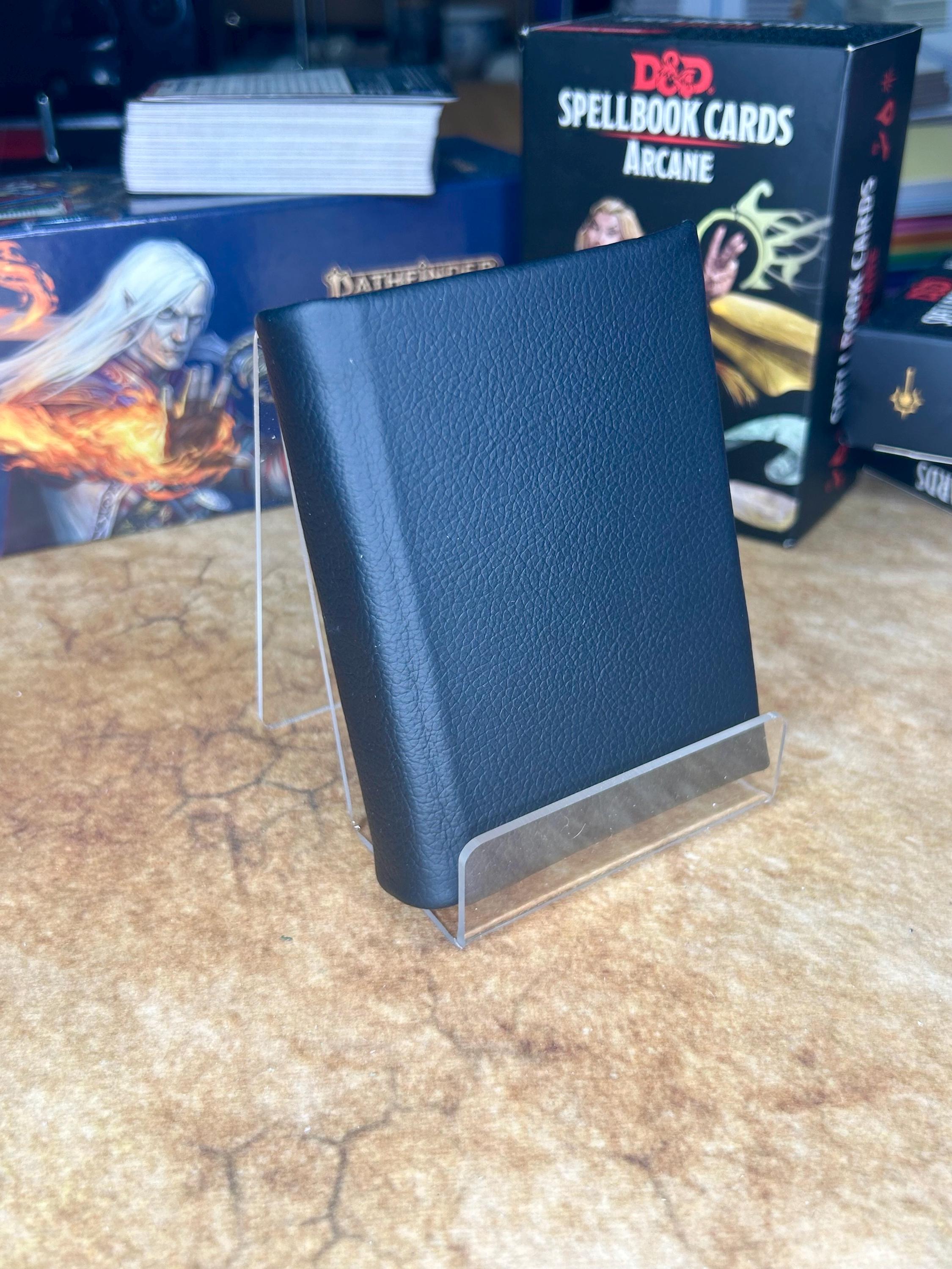 Black Leather 2 Inserts Mini Hardback Spellbook With Ivory Parchment Pages and a Card Holder for D&D, Other Rpgs, or Business Cards - Etsy Black Leather 2 Inserts Mini Hardback Spellbook With Ivory Parchment Pages and a Card Holder for D&D, Other Rpgs, or Business Cards - Etsy