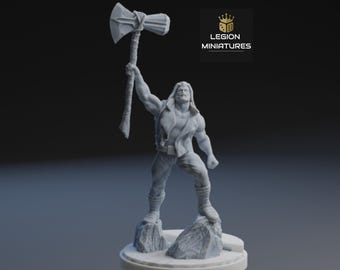 Donner with Axe 1 - 32mm, 40mm (MCP Scale), or 75mm Miniature, 16k Definition