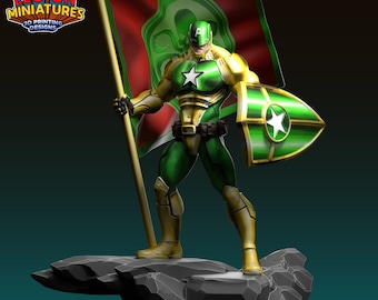 Capt. Tiamat - 32mm, 40mm (MCP Scale), or 75mm Miniature, 16k Definition