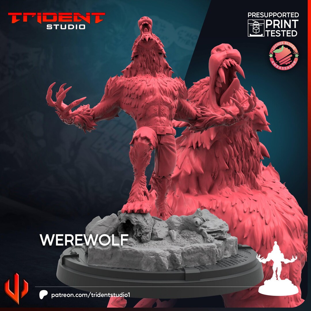 Werewolf by Day - 32mm, 40mm (MCP Scale), or 75mm Miniature, 16k ...