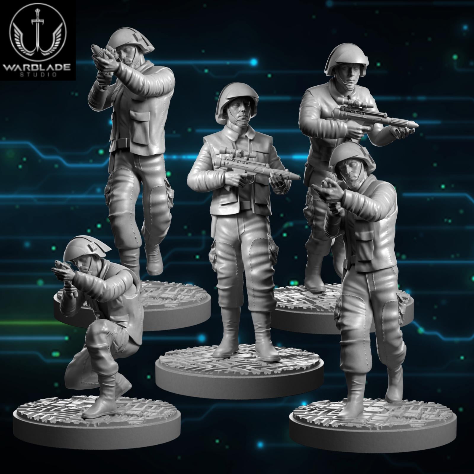 Rebel Troopers - Star Wars - 35mm (legion), 40mm (shatterpoint