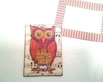 Owl Art Card, Owl Art