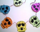 Halloween Banner, Skull Banner, Day of the Dead, bunting, flags