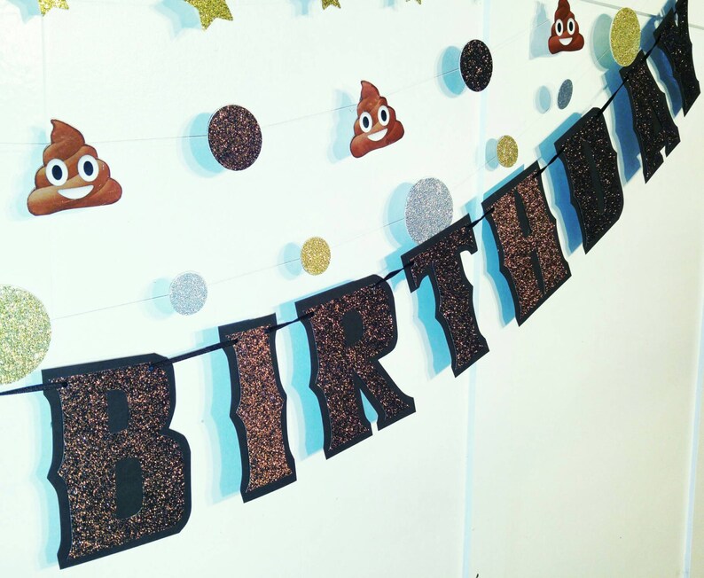 Funny Birthday Funny Birthday Banner Poop Party Party Etsy