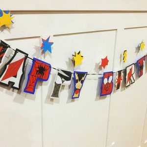 Spiderverse Spiderman HAPPY BiRTHDAY Banner, Spiderman Spiderverse Birthday Banner, Spiderman Banner, Alternate Universe Spiderman image 2